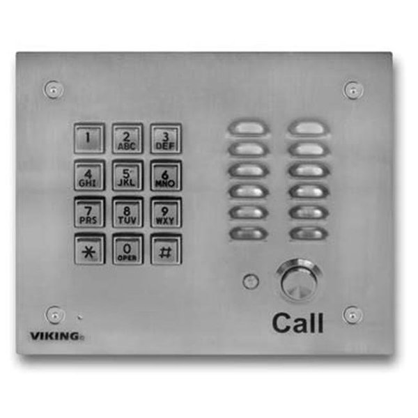 Viking Viking K-1700-3EWP SS Handsfree Phone with Key Pad VK-K-1700-3EWP